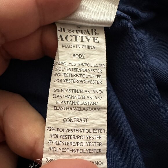 JustFab Active Legging Capri Style Dark Navy XXL Stretchy - Picture 11 of 12
